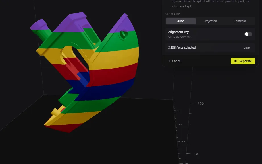 Separate a painted 3MF by color in Multipart3D